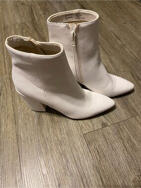 Madden Girl White Ankle Boots